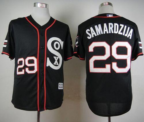 White Sox #29 Jeff Samardzija Black New Cool Base Stitched MLB Jersey